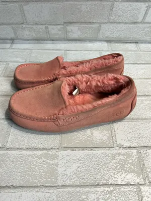 UGG Womans Rose Suede Shearling-Lined Moccasin Slippers thumbnail 3