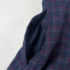 Hollister Plaid Pleated Skort Navy Red Grid Mini Skirt XL School Girl Academia thumbnail 7