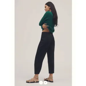 Anthropologie The Arin Mid-Rise Button-Front Barrel Pants Pilcro: Linen Edition thumbnail 3