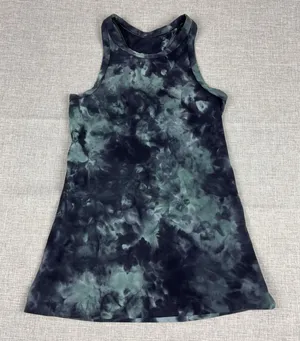 Lululemon Tank Top Womens 4 Green Black Batik Racerback Athletic Yoga Workout thumbnail 1