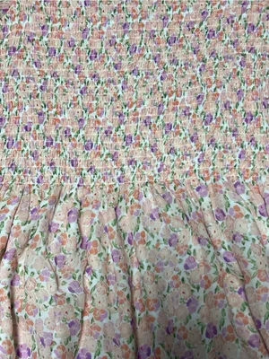 Hill House Home XXL The Grace Mini Nap Dress Pink Pansy Floral Smocked thumbnail 6