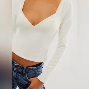 Free People Duo Corset Long Sleeve Cami Top NWOT thumbnail 4