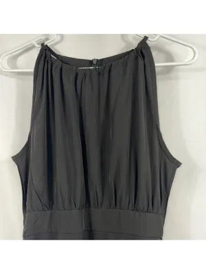 Women’s Black Sleeveless High-Low Ruffle Hem Midi Dress Size S thumbnail 7