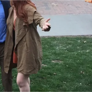 RVCA Tan Hooded Duster; Modal Jacket thumbnail 4