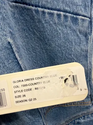 Rolla’s Gloria Denim Midi Dress Country Blue Womens Size 26 thumbnail 5