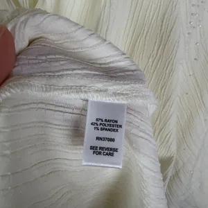 Cato Beaded Embellished‎ Peasant Blouse Size 22/24W Cream Cottagecore Boho Sheer thumbnail 6