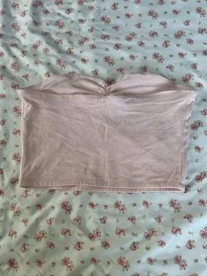 GARAGE Strapless Ruched Bandeau Top - Light Blush thumbnail 4