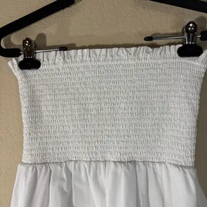 American Eagle White tube top dress sz XS Y2K Preppy Bridal Vacay thumbnail 3