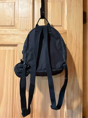 Reebok Women's Luna Quilted Mini Backpack with a detachable coin pouch in black thumbnail 2