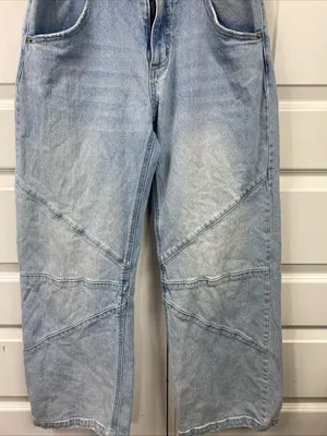 Vanilla Star Jeans Women’s Barrel Jeans Baggy Wide Leg Grunge Skater Y2K 25/1 Women’s Light Wash thumbnail 2
