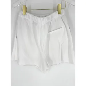 Aerie Womens White Fleece Lounge Shorts Elastic Waist Raw Hem Size Medium thumbnail 4