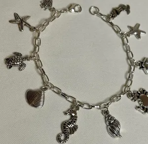 Handmade Silver Beachy Charm Bracelet thumbnail 2