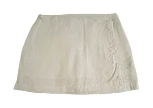 Glassons Skirt Womens 8 Size White Mini Wrap Euro Flax Linen Viscose #EE2-2‎ thumbnail 1