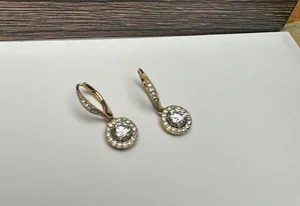 Nadri Crystal Clear Gold Tone Dangle Drop Pierced Earrings thumbnail 6
