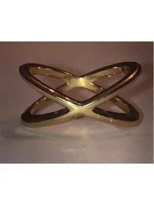 Size 7 Jasmine Lane Gold Tone Dainty Boho X Ring thumbnail 7