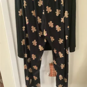 Women’s “plus” Christmas Pajamas - Black and Brown thumbnail 3