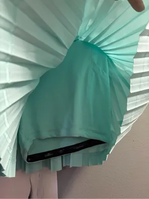 Lululemon Pleated Mint Green Skirt with Leopard Waistband thumbnail 5