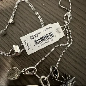 NWT Kendra Scott Sagittarius Charm Rhodium Charm Necklace thumbnail 6