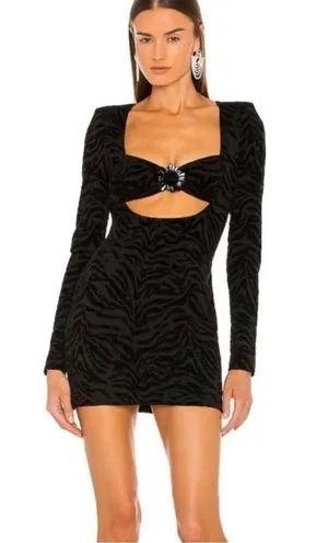 Revolve DUNDAS × Women's Ramone Mini Dress in Black Tiger thumbnail 1