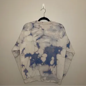 Gildan Tie-Dye Bleached Crewneck Sweatshirt, Blue/Pink/Purple, Size M, EUC thumbnail 2