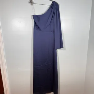 Sachin & Babi Keely Gown Deep Cobalt One Shoulder Dress 8 Wedding Formal Maxi thumbnail 2
