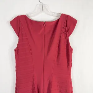 Adrianna Papell Size 6 Dress Red Sheath Cap Sleeve‎ Mini Ruffle Cocktail 1096 thumbnail 5