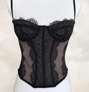Urban Outfitters Out from Under Black Lace Bustier/Corset thumbnail 1