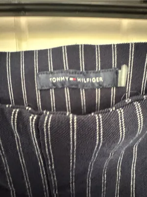 Tommy Hilfiger Navy‎ Pinstripe Sailor Pants Gold Buttons Size M thumbnail 2