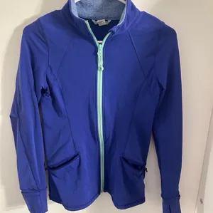Lululemon Ivivva blue zip up athletic jacket thumbnail 2
