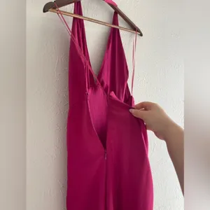 Free People Dance Till Dawn Dress Satin Halter Open Back Strangelove Sz L thumbnail 10