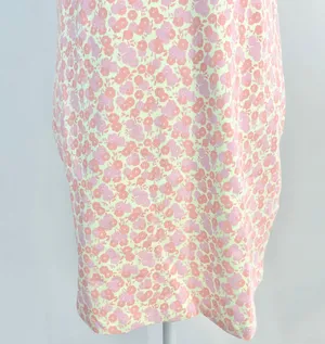 New Floral Print Knit Tube Dress Strapless Mini Green Pink thumbnail 8