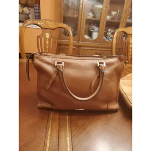 Rebecca Minkoff BROWN Soft Leather Pocket Zipper Top Handles Shoulder Bag thumbnail 5