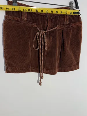 We The Free Corduroy Drawstring Skirt in Rust Free People thumbnail 7