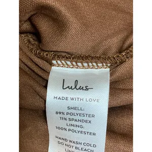 NEW Lulus Brown Ruched Draped Off the Shoulder Long Sleeve Mini Bodycon Dress XL thumbnail 6