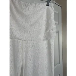 Prana Breathe Skirted Wide Leg Pants Womens Size M White Pointelle Knit Yoga‎ thumbnail 5