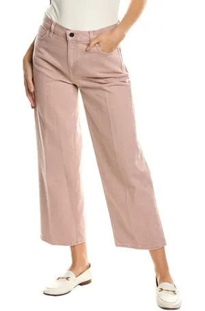 Theory Wide Leg Crop Jeans‎ Blush High Rise Minimalist 25 Clean Girl Luxury Pink thumbnail 1