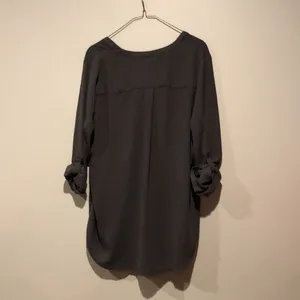 Apt. 9 Sheer Dark Grey Cuffed Long Sleeve Blouse thumbnail 6