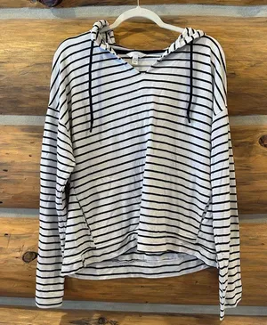 Women's Pullover Striped Hoodie thumbnail 2