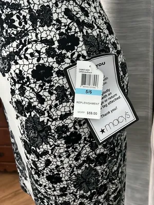 B Darlin White Halter Mini Dress with Black Lace Print thumbnail 6