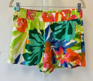 Future Collective Alani Noelle Tropical Floral Linen Blend Shorts Multi Color Sm thumbnail 1