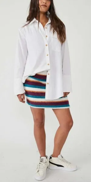 NWT Free People Ciara Sweater Mini Skirt / Fig Jam Combo Size M thumbnail 1
