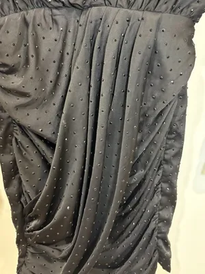 🌟 House Of Cb 🌟 Tatja Embellished Draped Mini Dress Black Sz Xs thumbnail 8