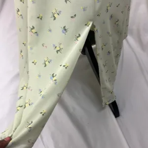 Green floral print slip dress woman’s size medium thumbnail 4