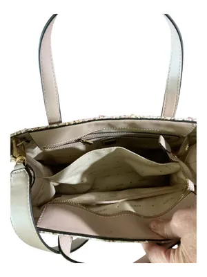 GUESS Pink & Cream Tweed Bouclé Satchel Crossbody Bag – NWOT thumbnail 4