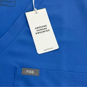 FIGS Catarina One Pocket Womens Scrub Top‎ Ceil Blue Shirt XXL NEW *EMBROIDERED thumbnail 7