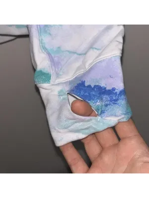 All in motion blue and purple watercolor tie-dye pullover sweatshirt thumbnail 4