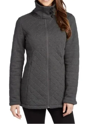 The North Face Caroluna Quilted Fleece Lined Coat Dark Gray XL thumbnail 1