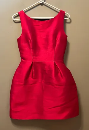 Kate Spade‎ Flirty Back Bow Hot Pink Mini Dress 2 Vintage Inspired Bachelorette thumbnail 1