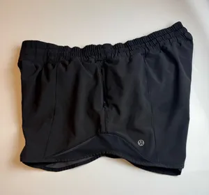 Lululemon Speed Running Shorts‎ Black Lined Athletic Gym Yoga Women Size 8 thumbnail 1