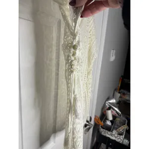UNBRANDED Cream Crochet Open Knit Beach Cover-Up Size S Boho‎ Beachy thumbnail 4